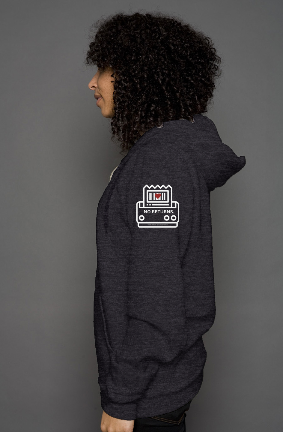 unisex heather zip hoody
